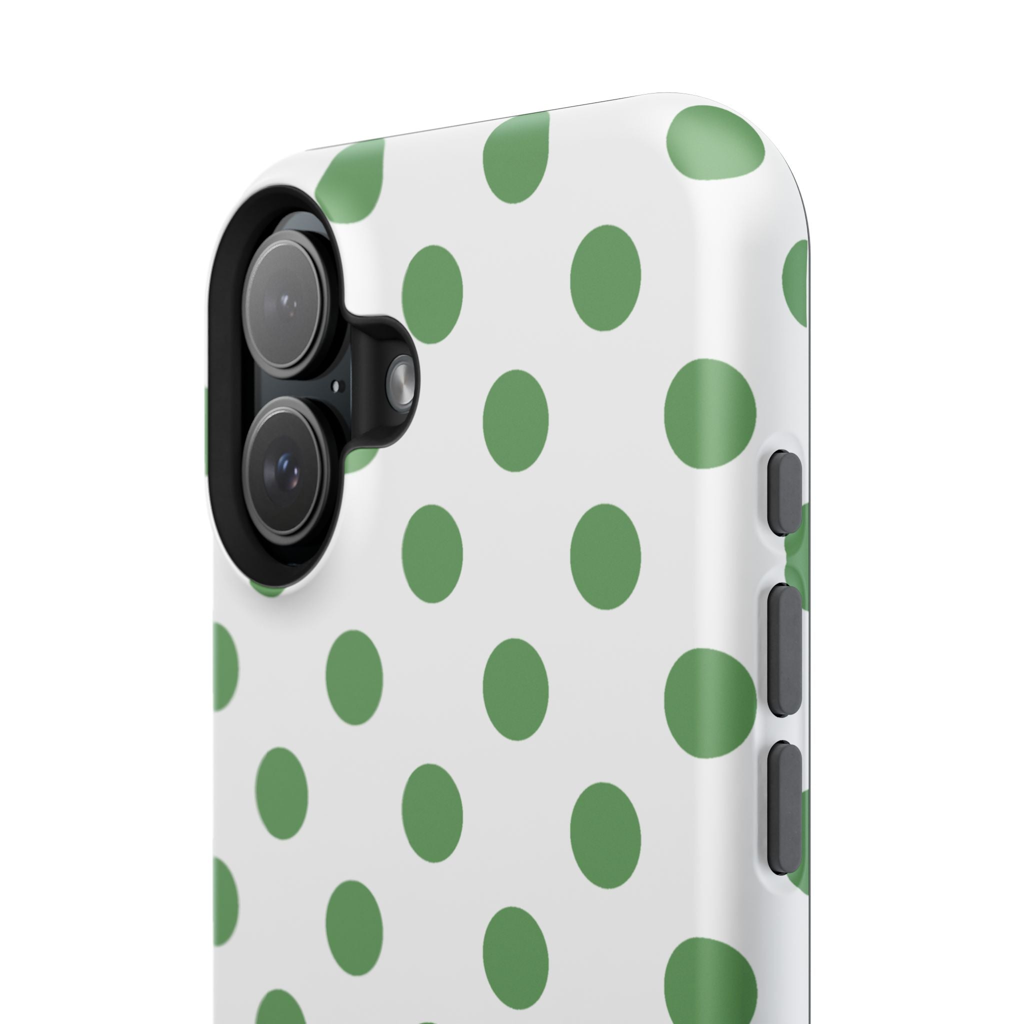 Green and White Polka Dot Case