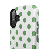 Green and White Polka Dot Case