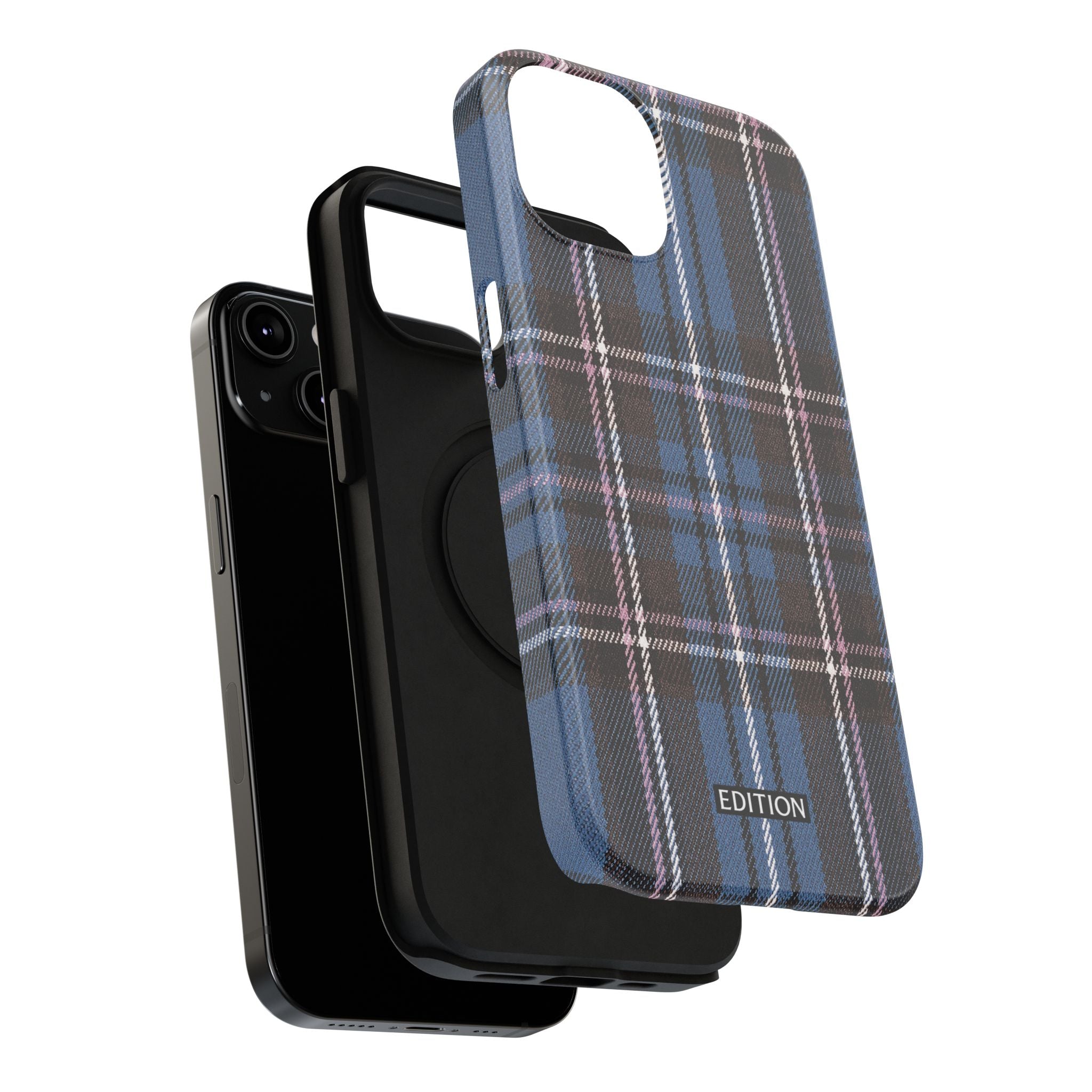 Blue and Pink Plaid Case