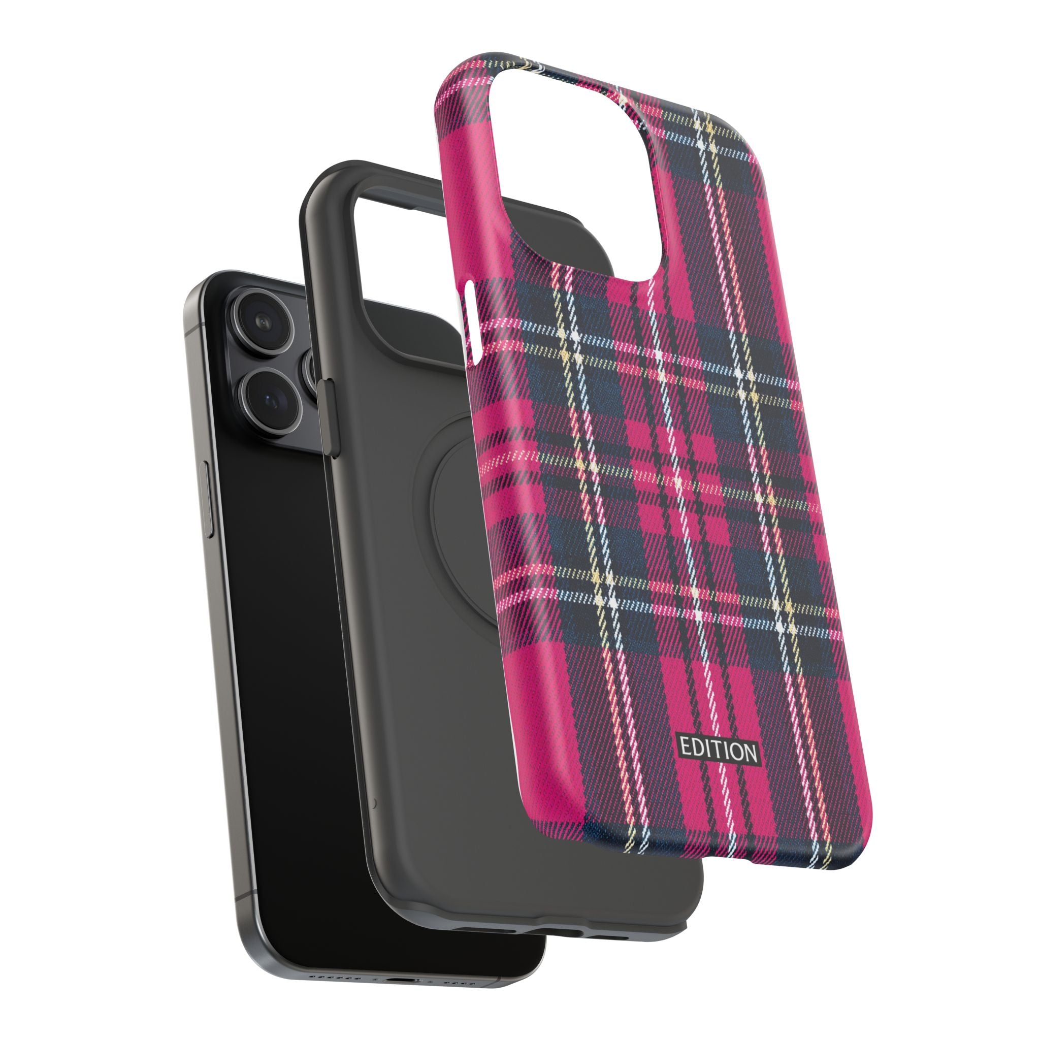 Hot Pink and Navy Plaid Case