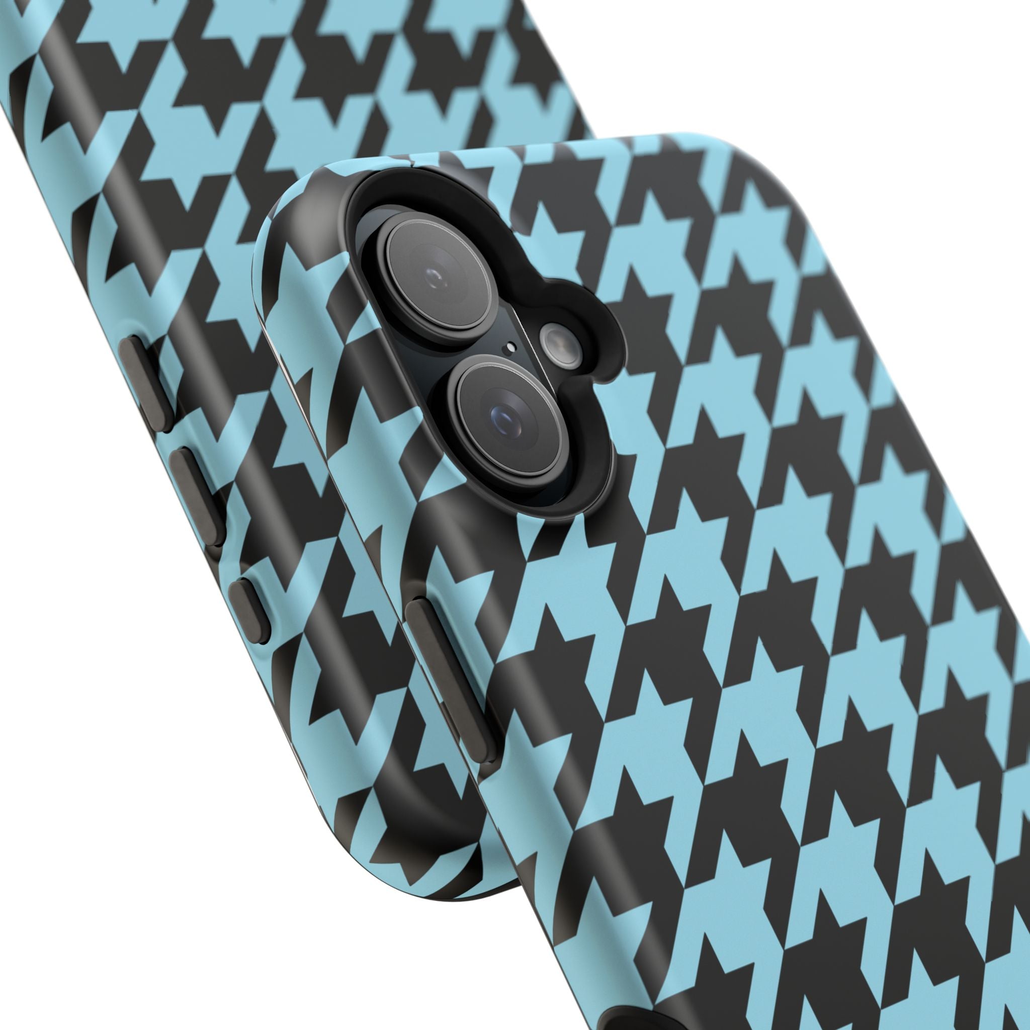 Baby Blue Houndstooth Case