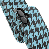 Baby Blue Houndstooth Case