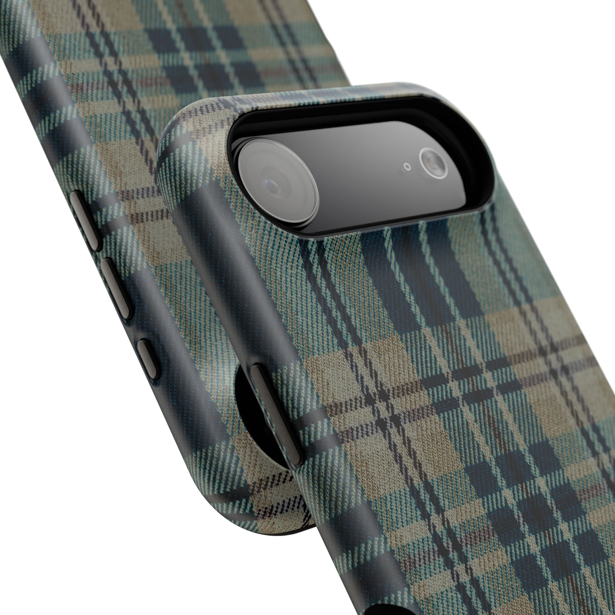 Green and Blue Plaid Case