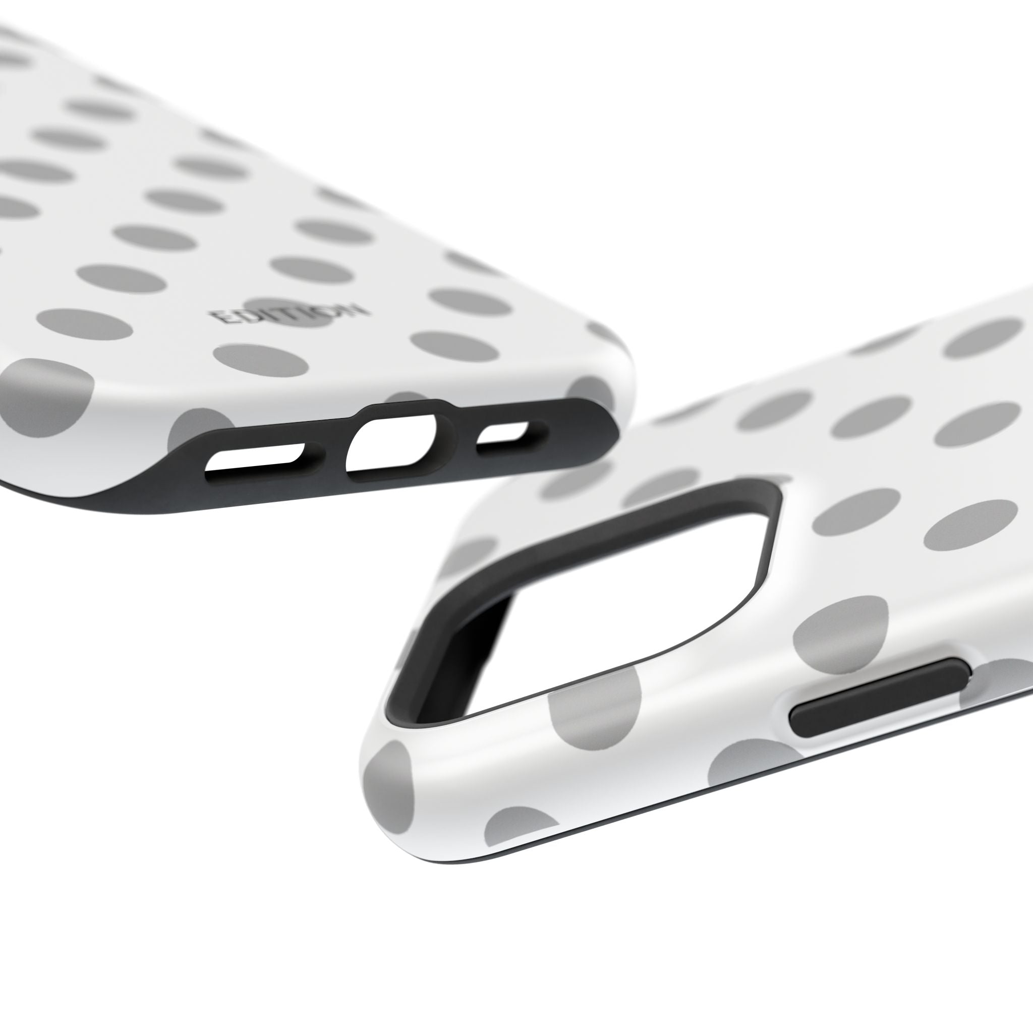 Grey and White Polka Dot Case