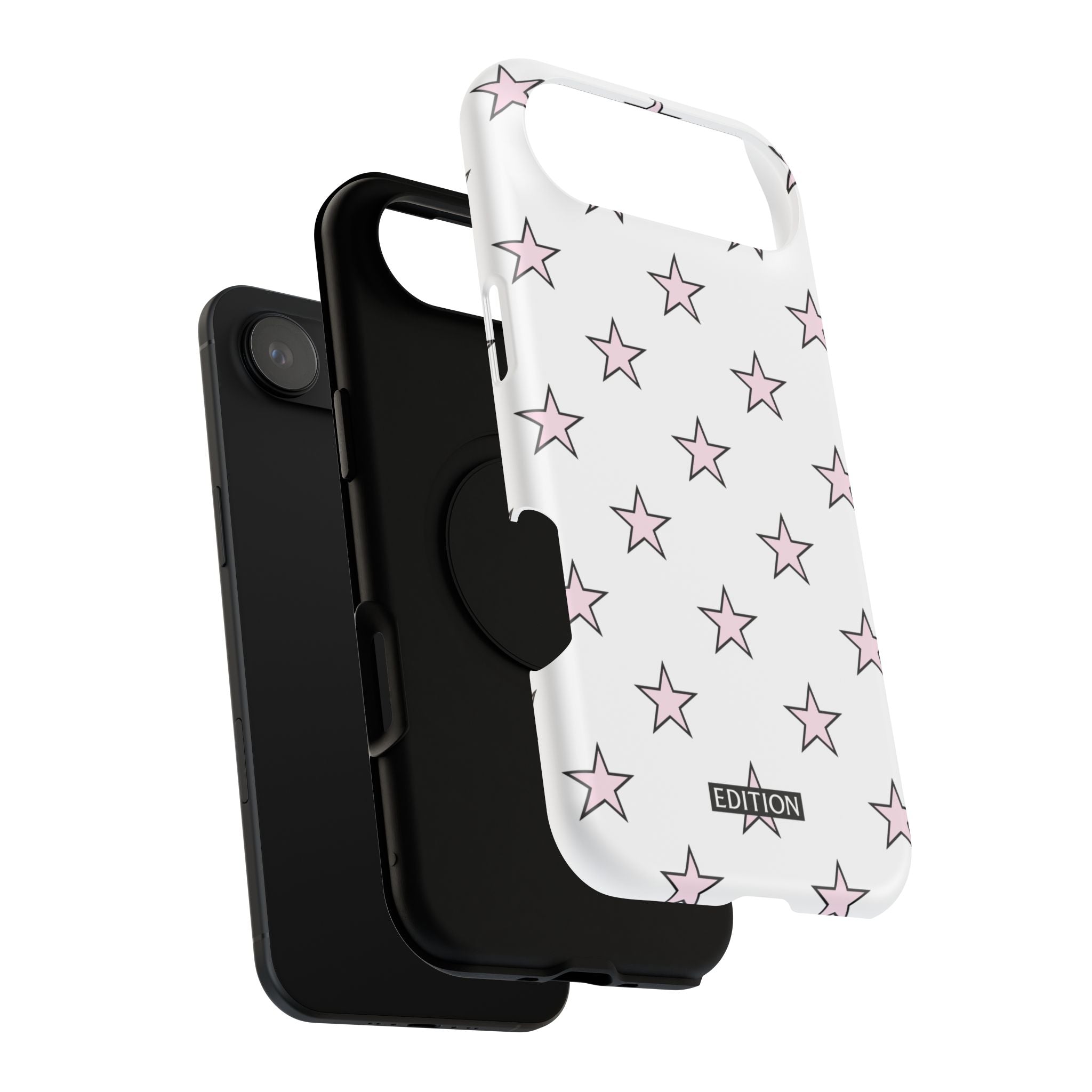 Pink and White Star Case
