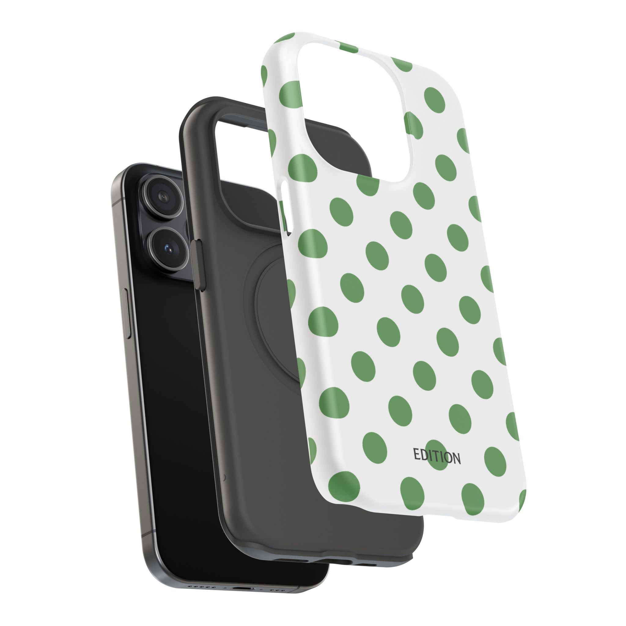 Green and White Polka Dot Case