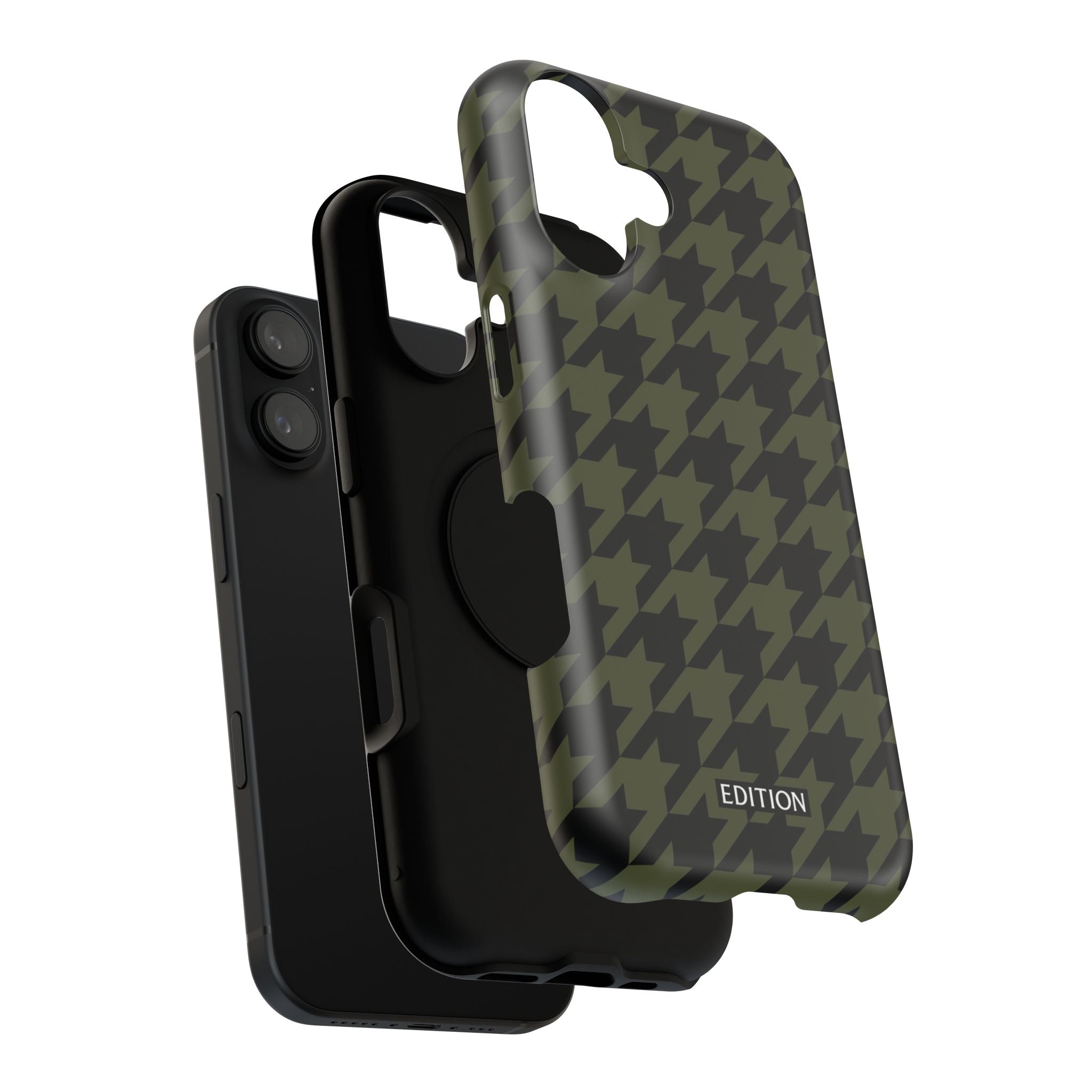 Army Green Houndstooth Case