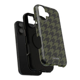Army Green Houndstooth Case