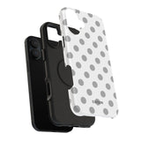 Grey and White Polka Dot Case