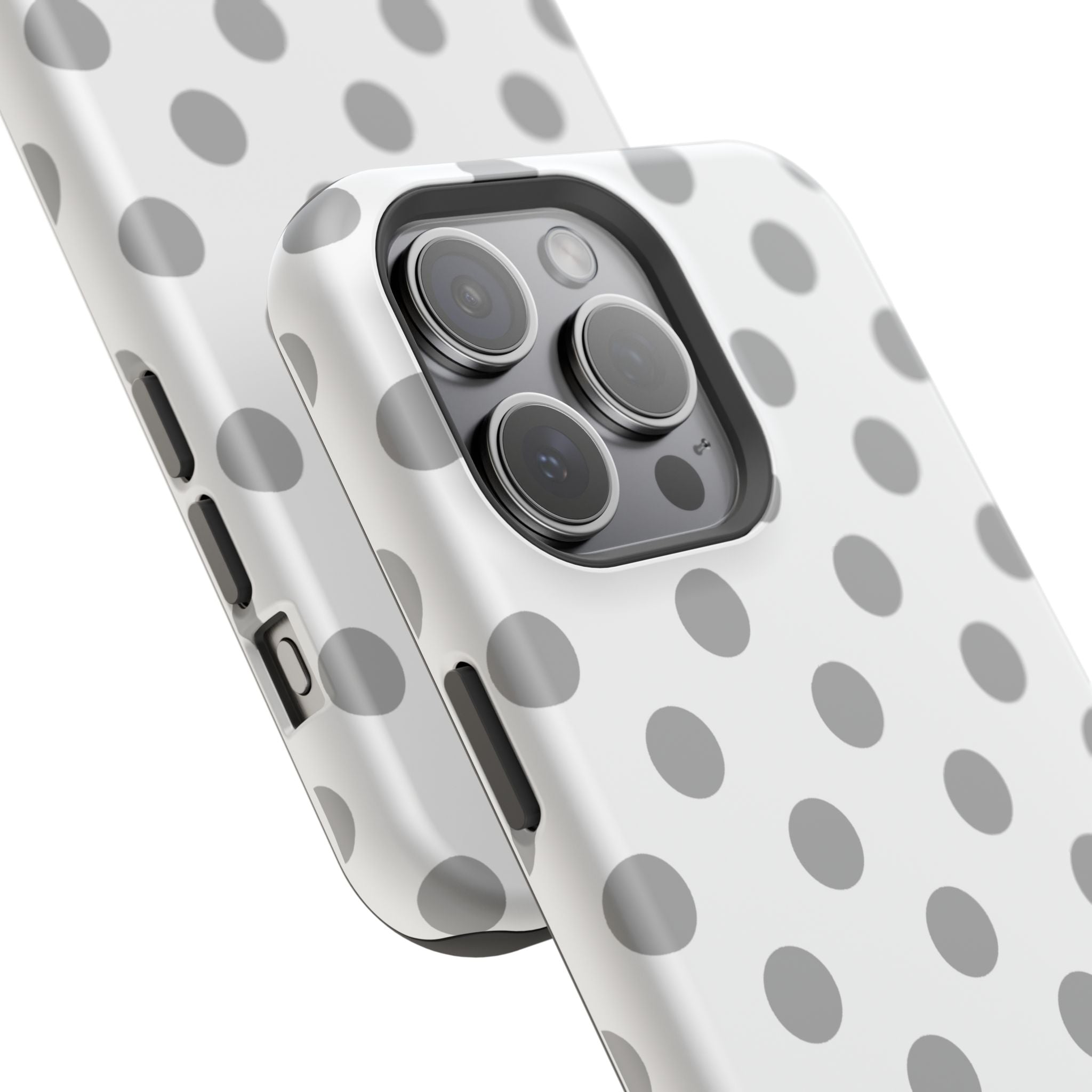 Grey and White Polka Dot Case