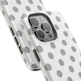 Grey and White Polka Dot Case
