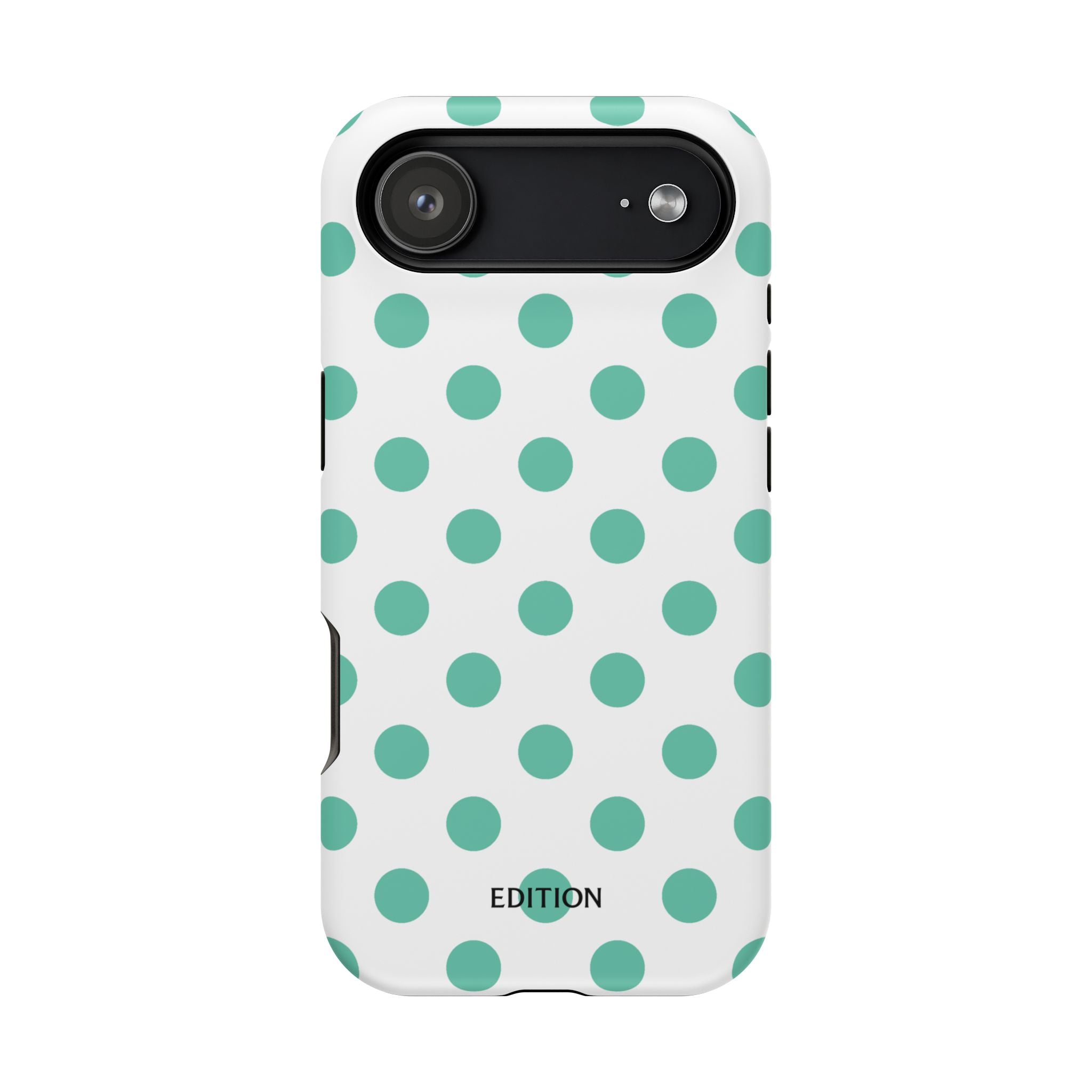 Teal and White Polka Dot Case