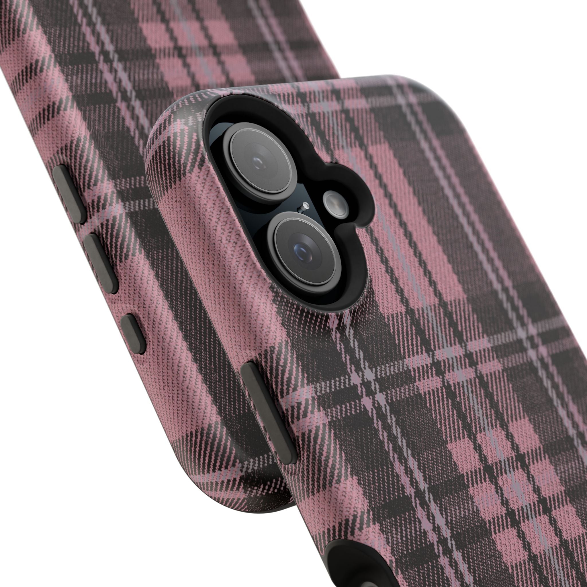 Light Pink and Black Plaid Case