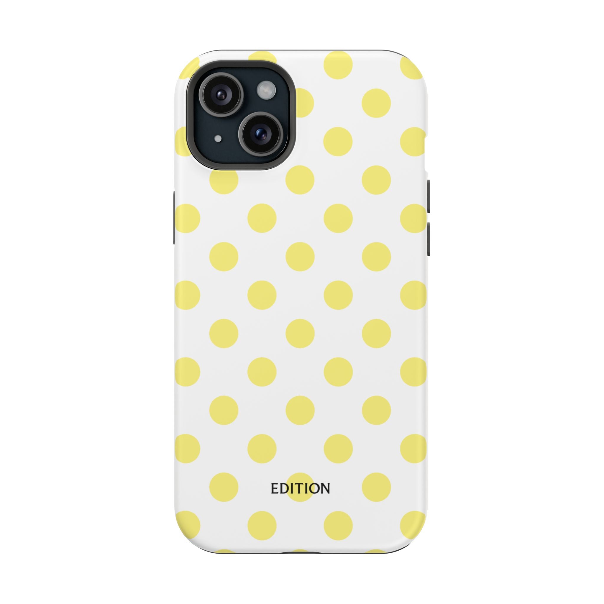 Yellow and White Polka Dot Case