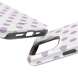 Purple and White Polka Dot Case