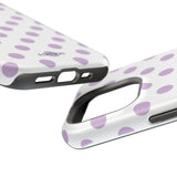 Purple and White Polka Dot Case