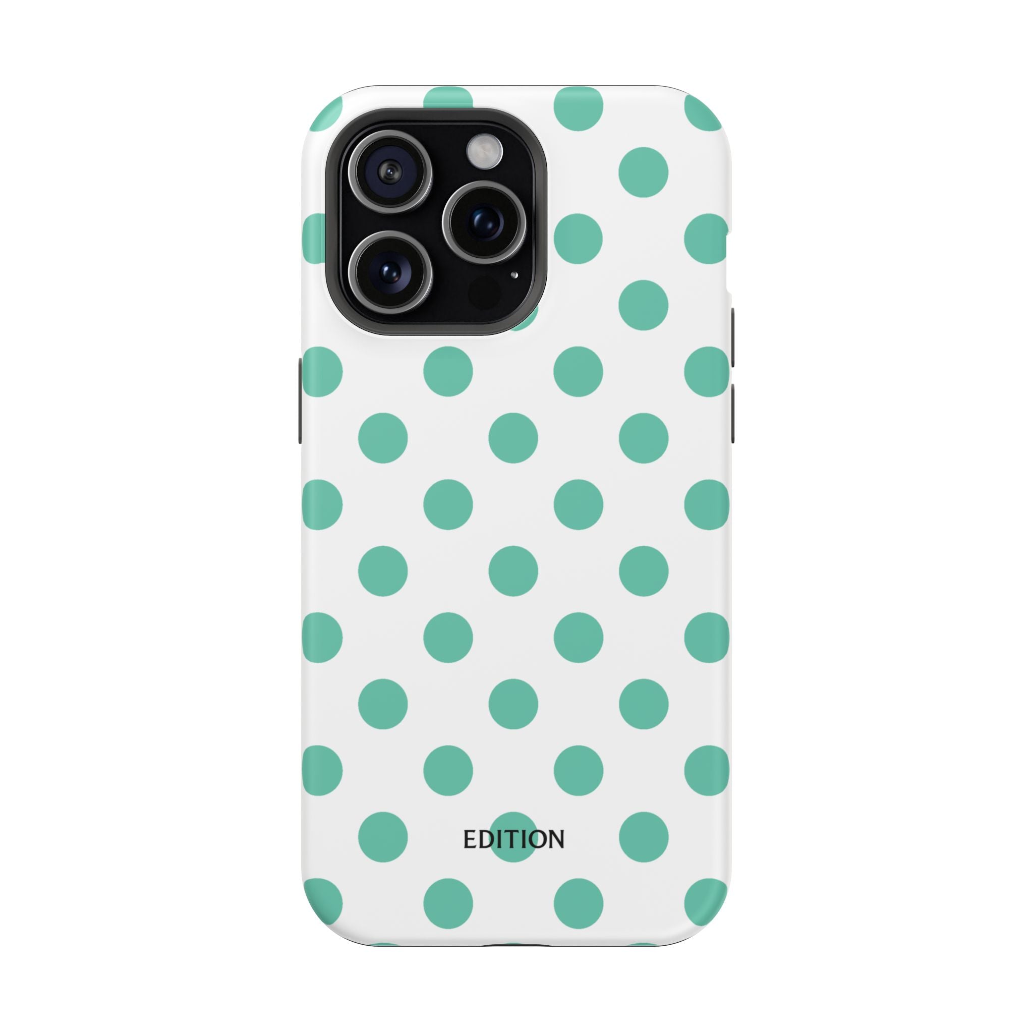 Teal and White Polka Dot Case