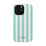 Teal Beach Stripe Case