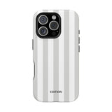 Grey Beach Stripe Case