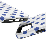 Blue and White Polka Dot Case