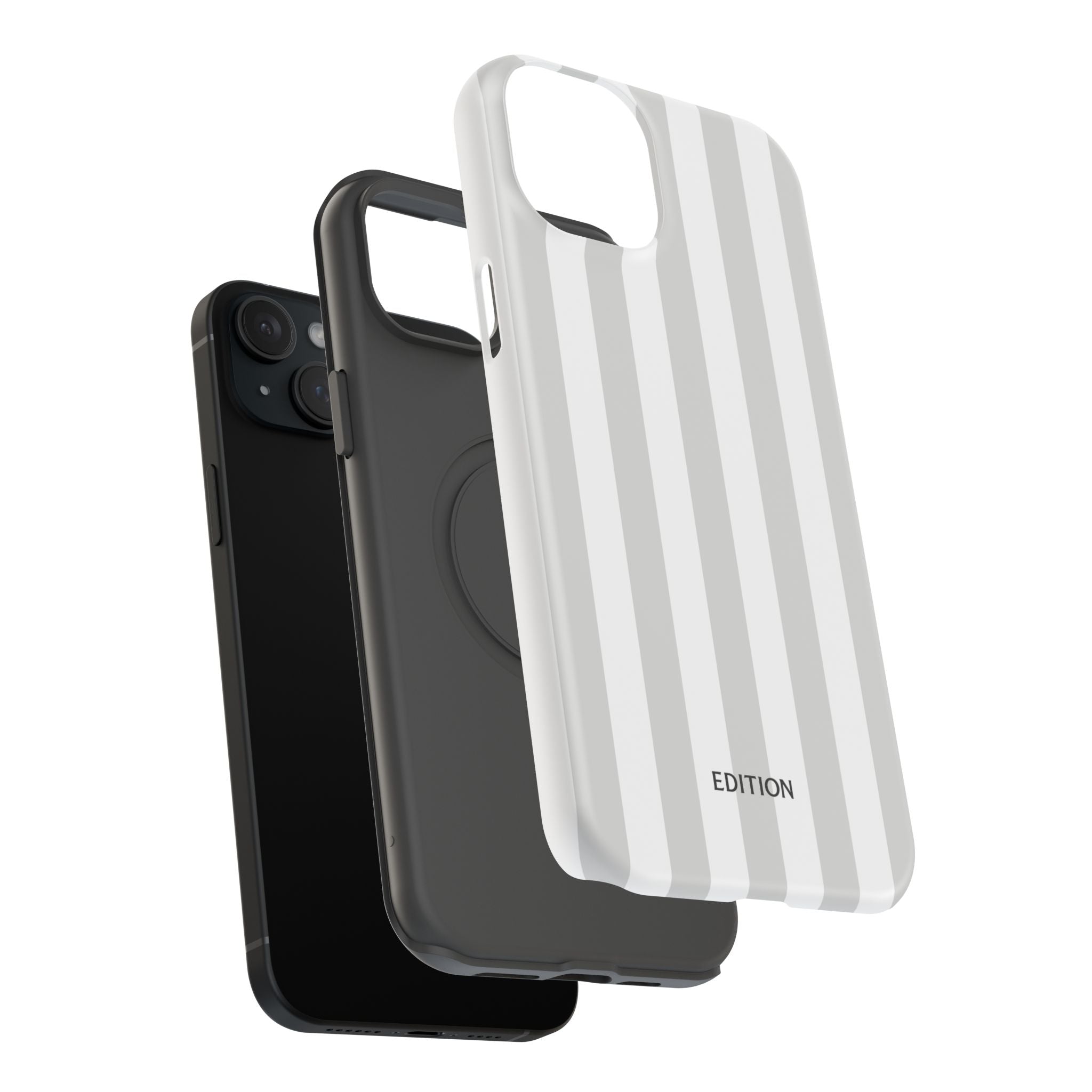 Grey Beach Stripe Case