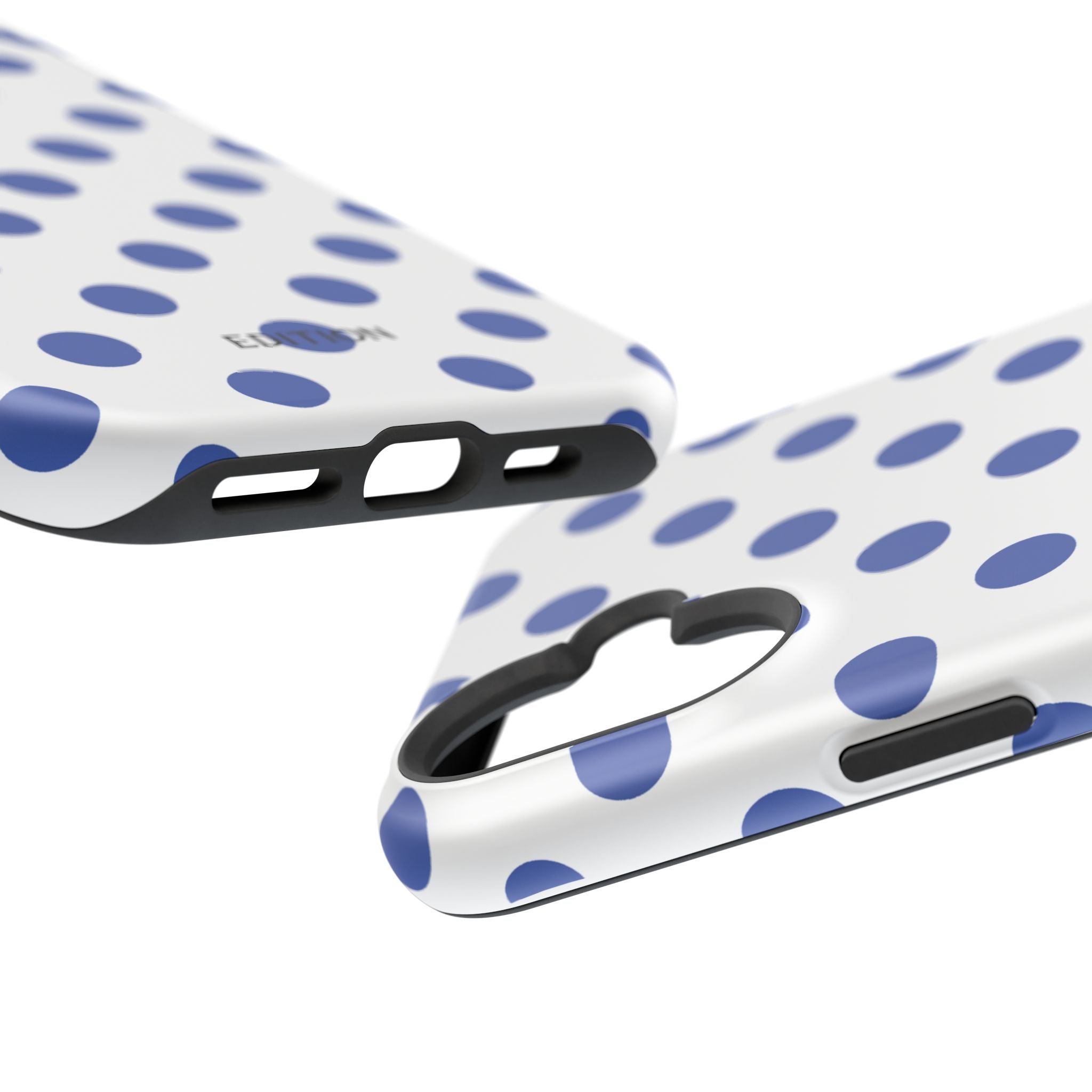 Blue and White Polka Dot Case