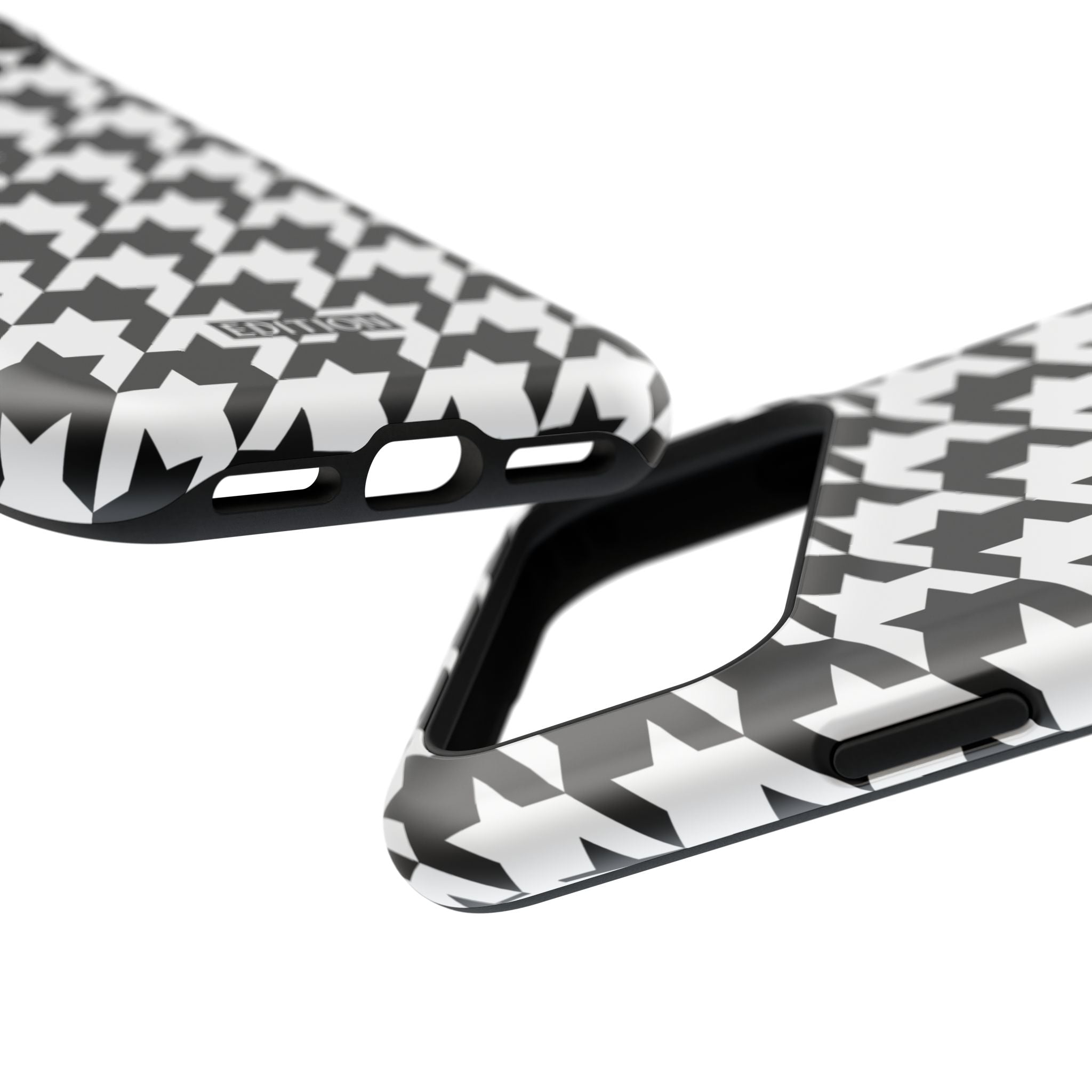 Black and White Houndstooth Case