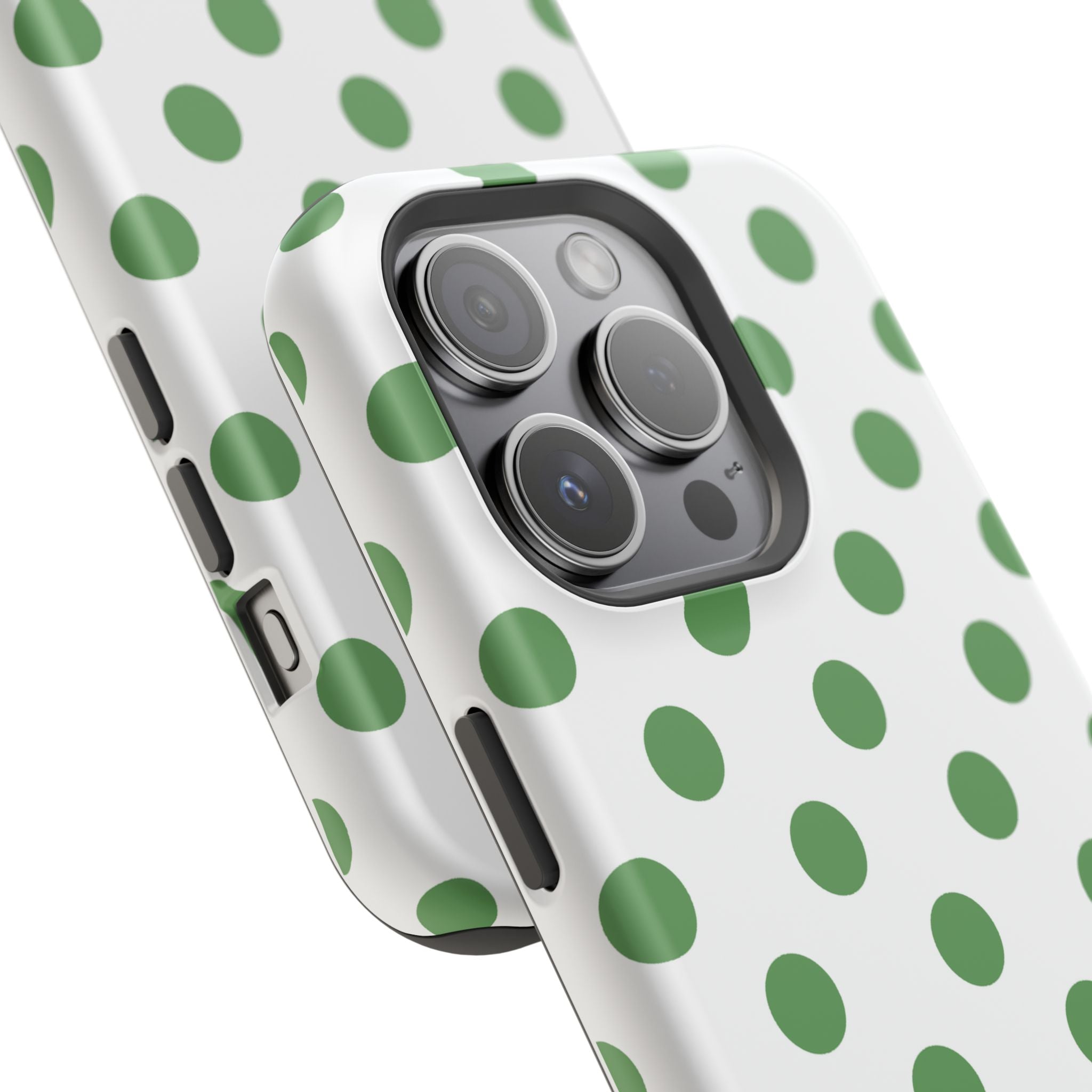 Green and White Polka Dot Case