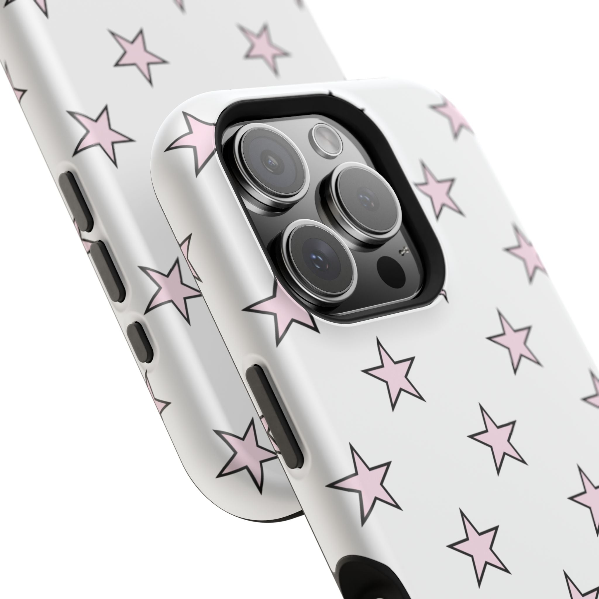 Pink and White Star Case