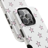 Pink and White Star Case