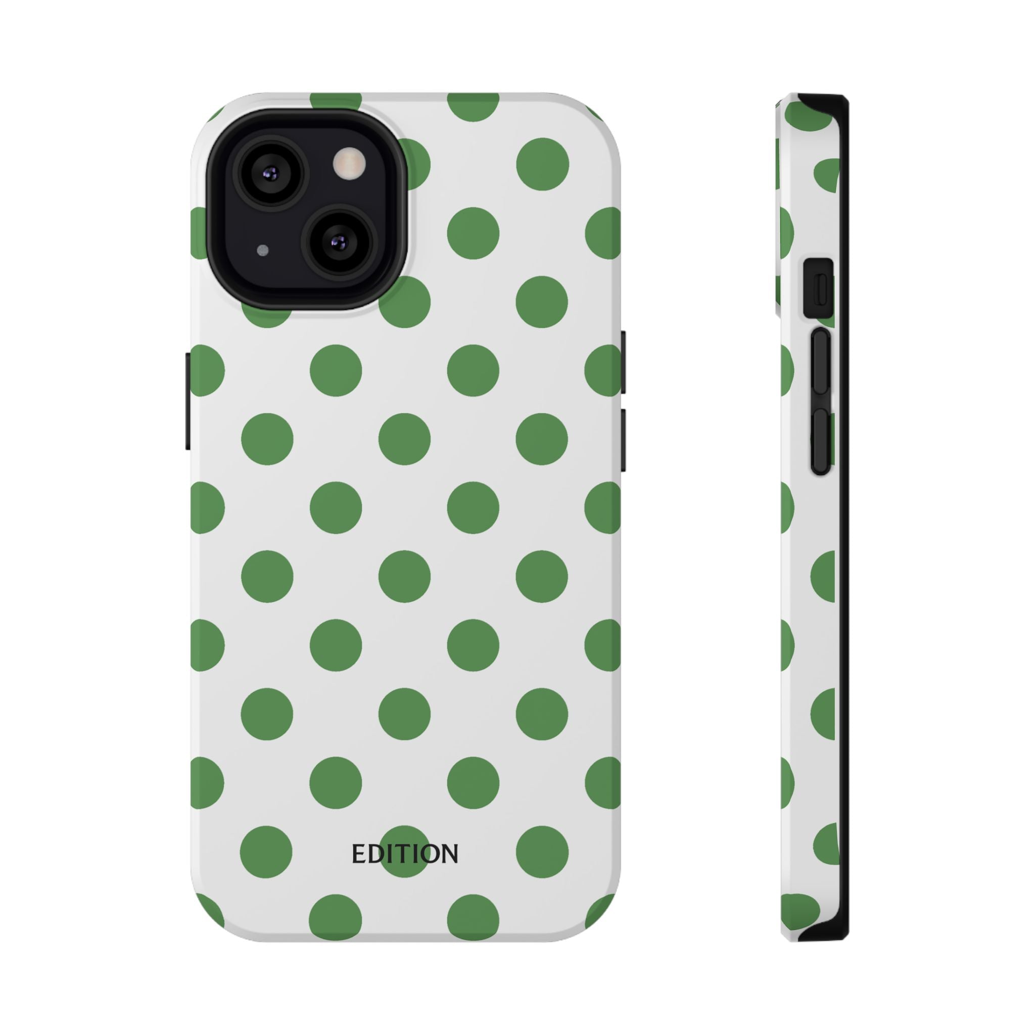 Green and White Polka Dot Case