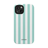 Teal Beach Stripe Case