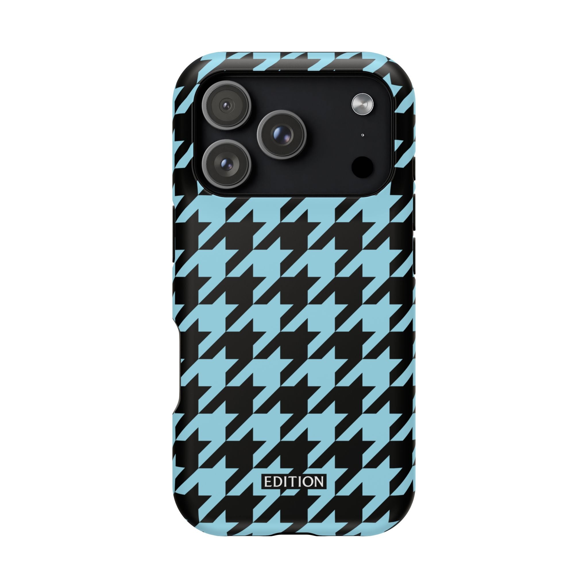 Baby Blue Houndstooth Case