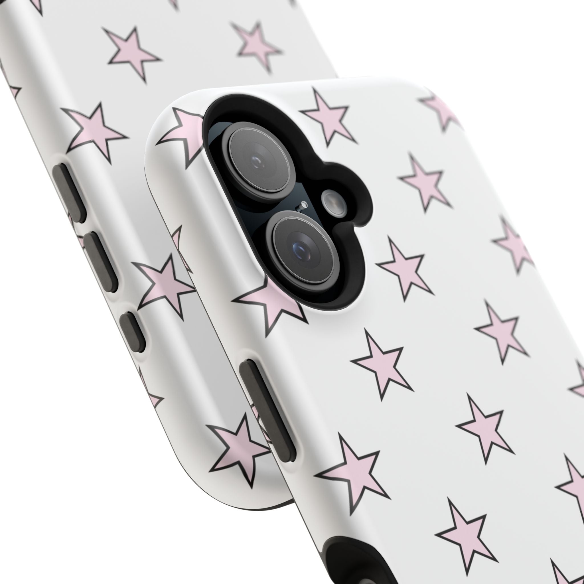 Pink and White Star Case
