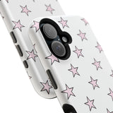 Pink and White Star Case