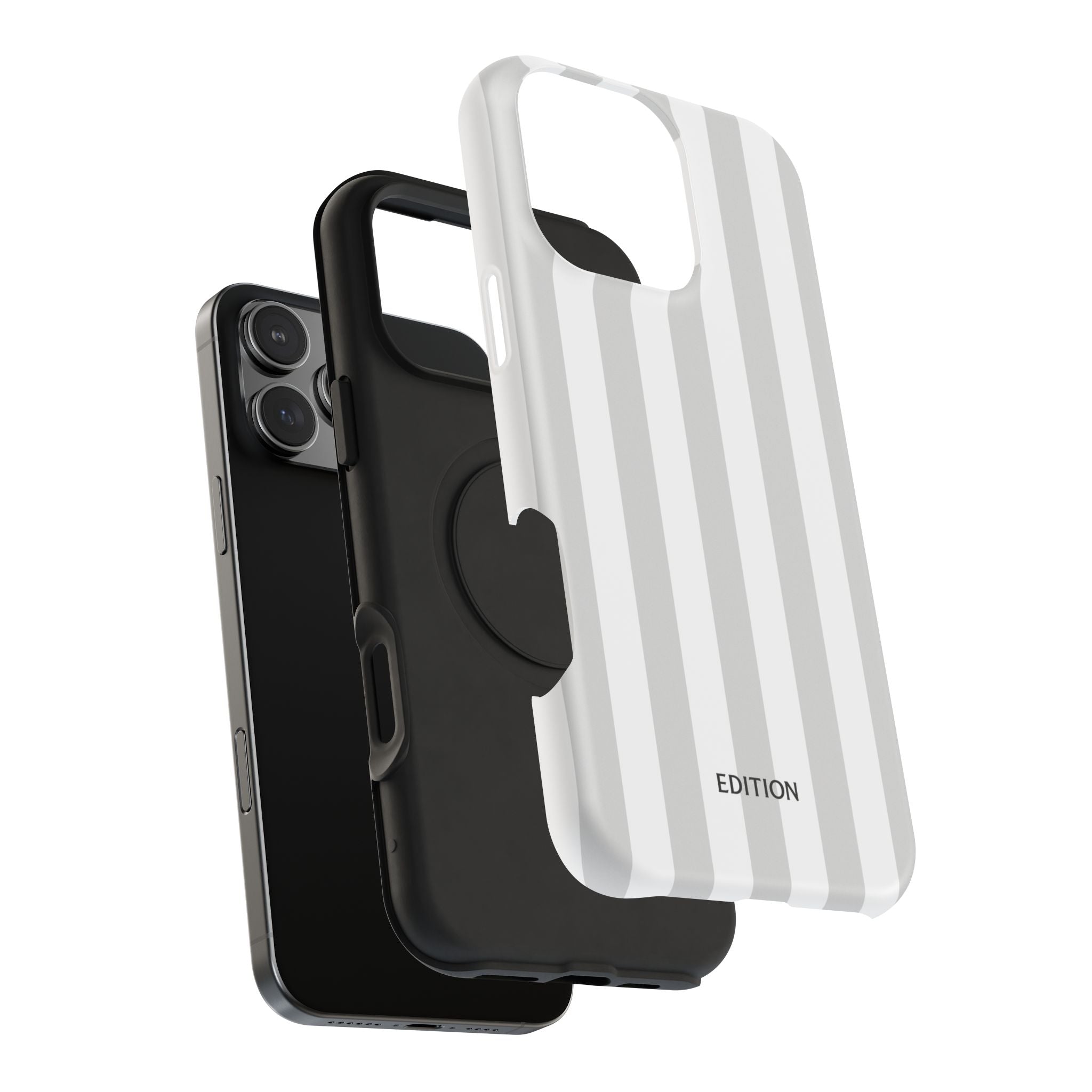 Grey Beach Stripe Case