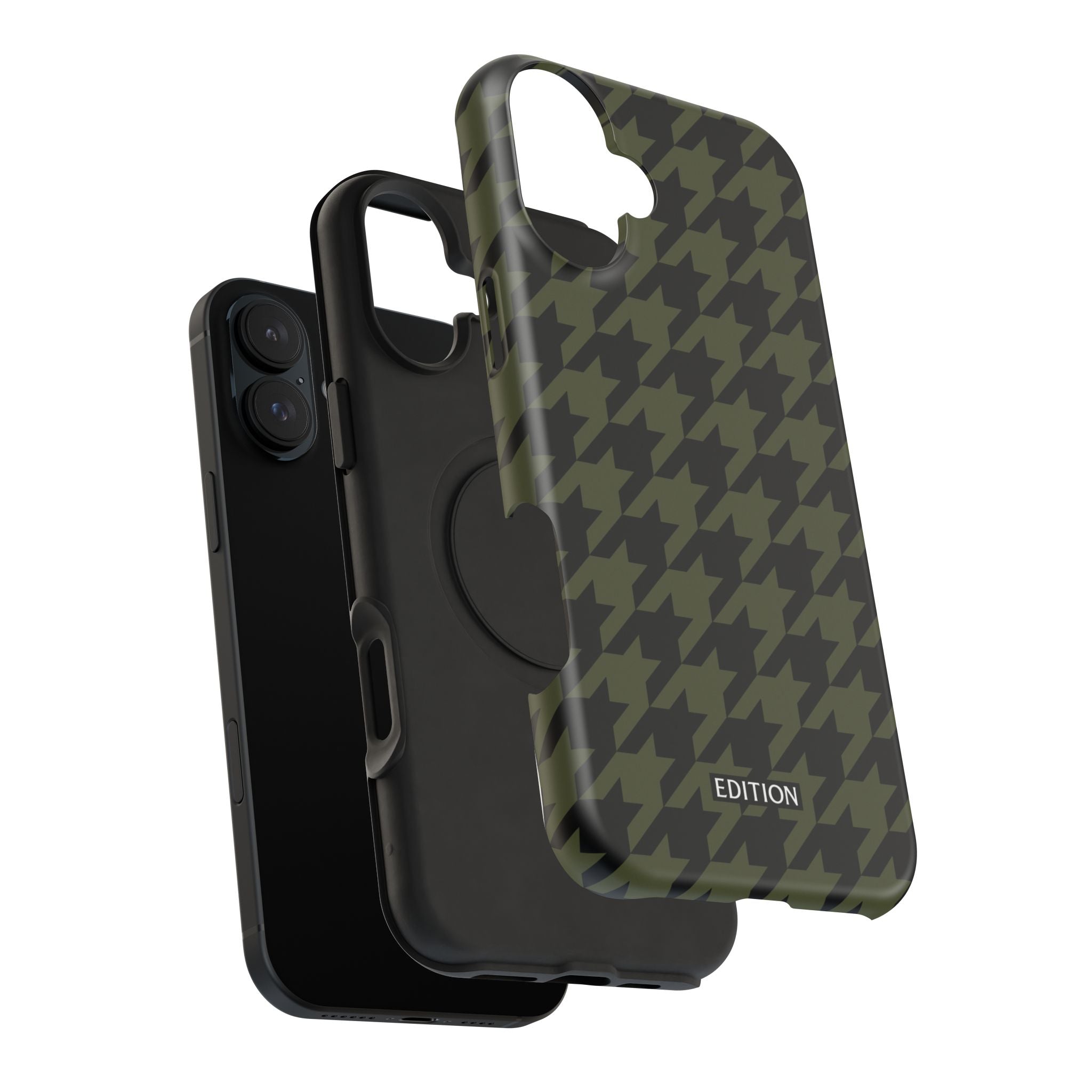 Army Green Houndstooth Case