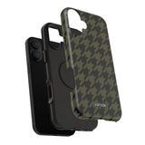 Army Green Houndstooth Case