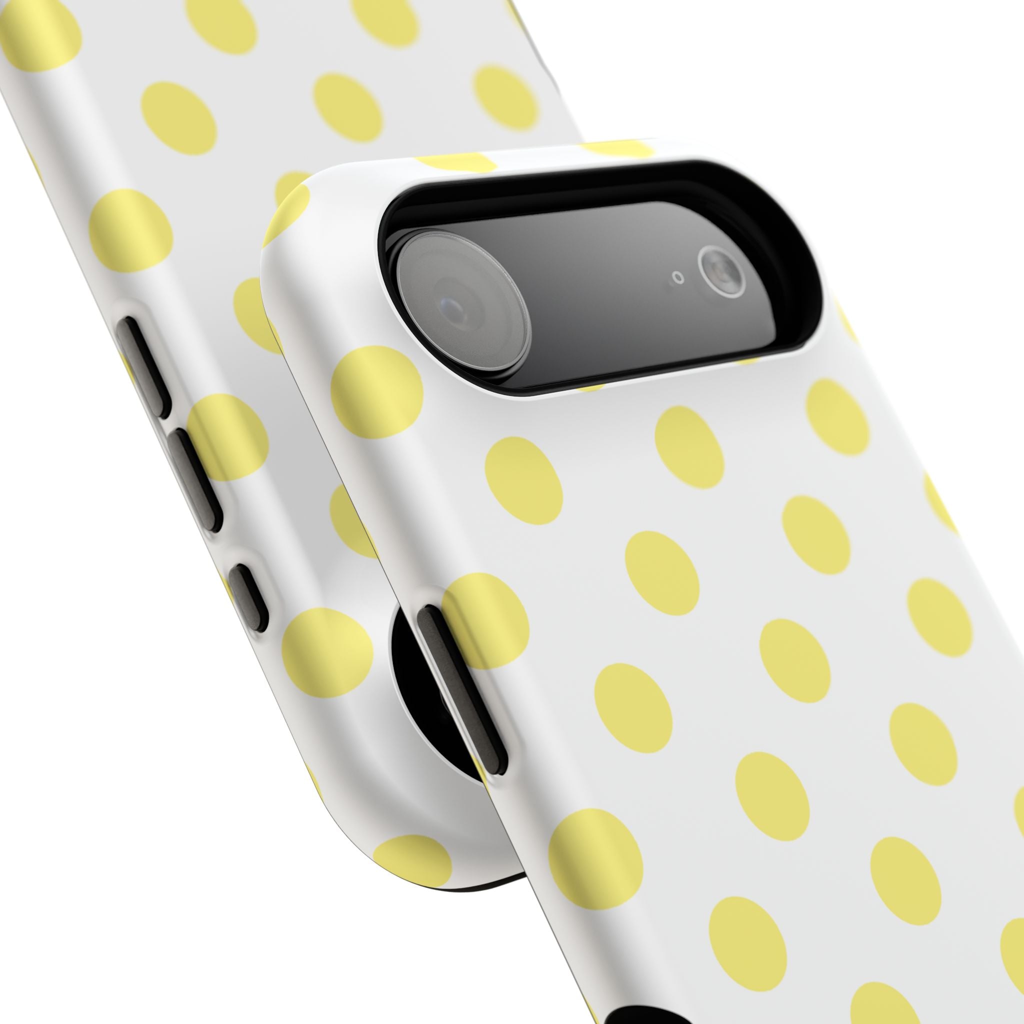 Yellow and White Polka Dot Case