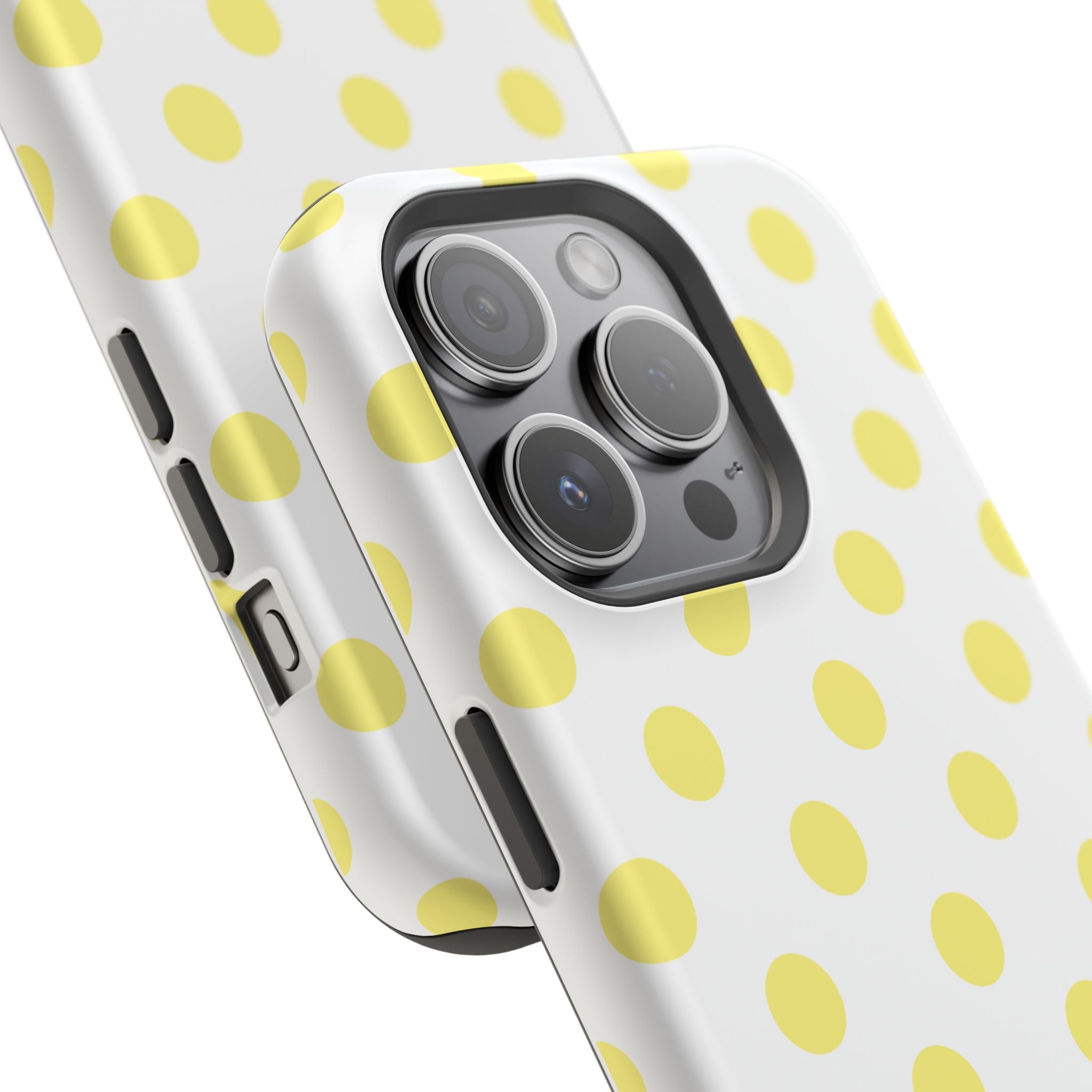 Yellow and White Polka Dot Case