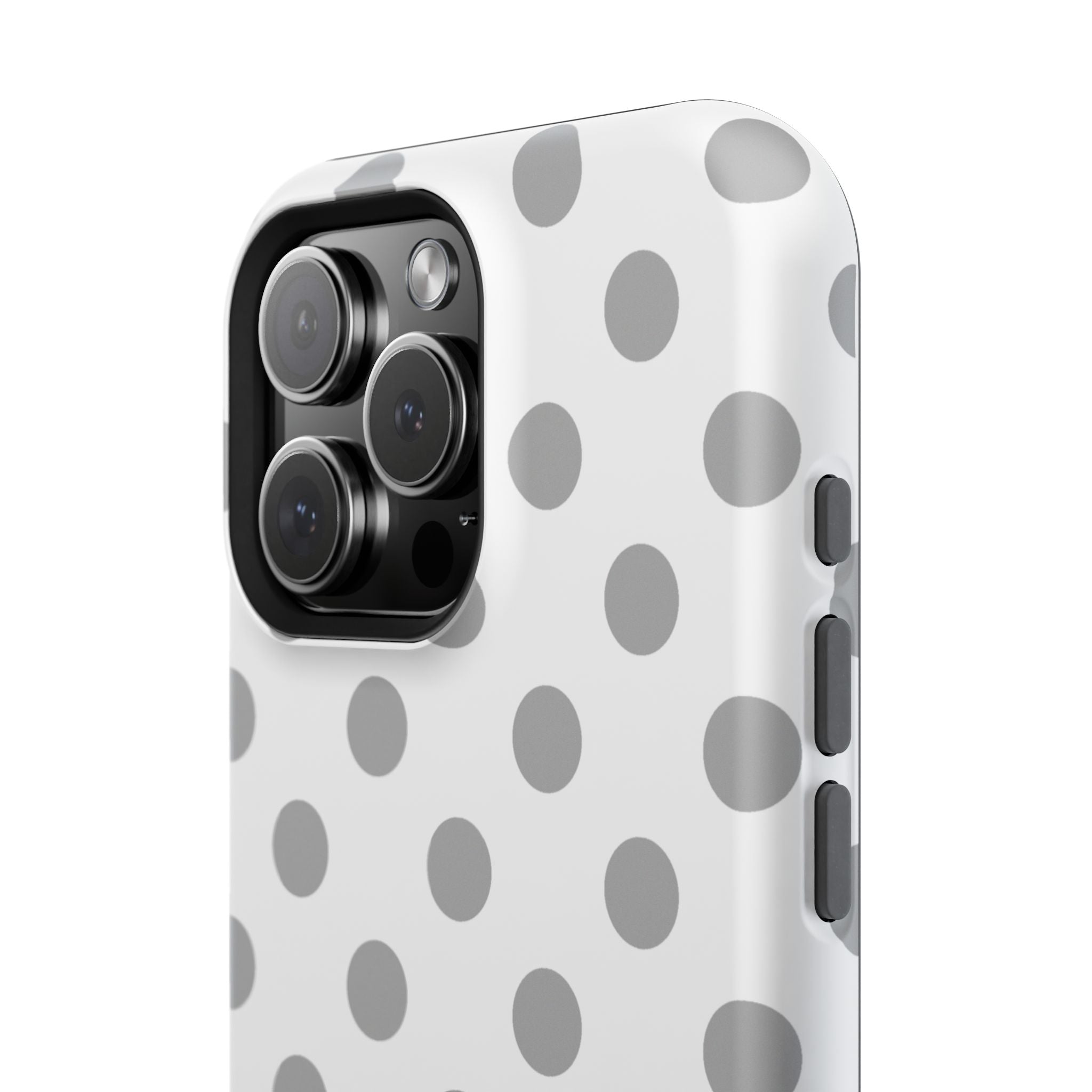 Grey and White Polka Dot Case