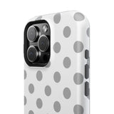 Grey and White Polka Dot Case
