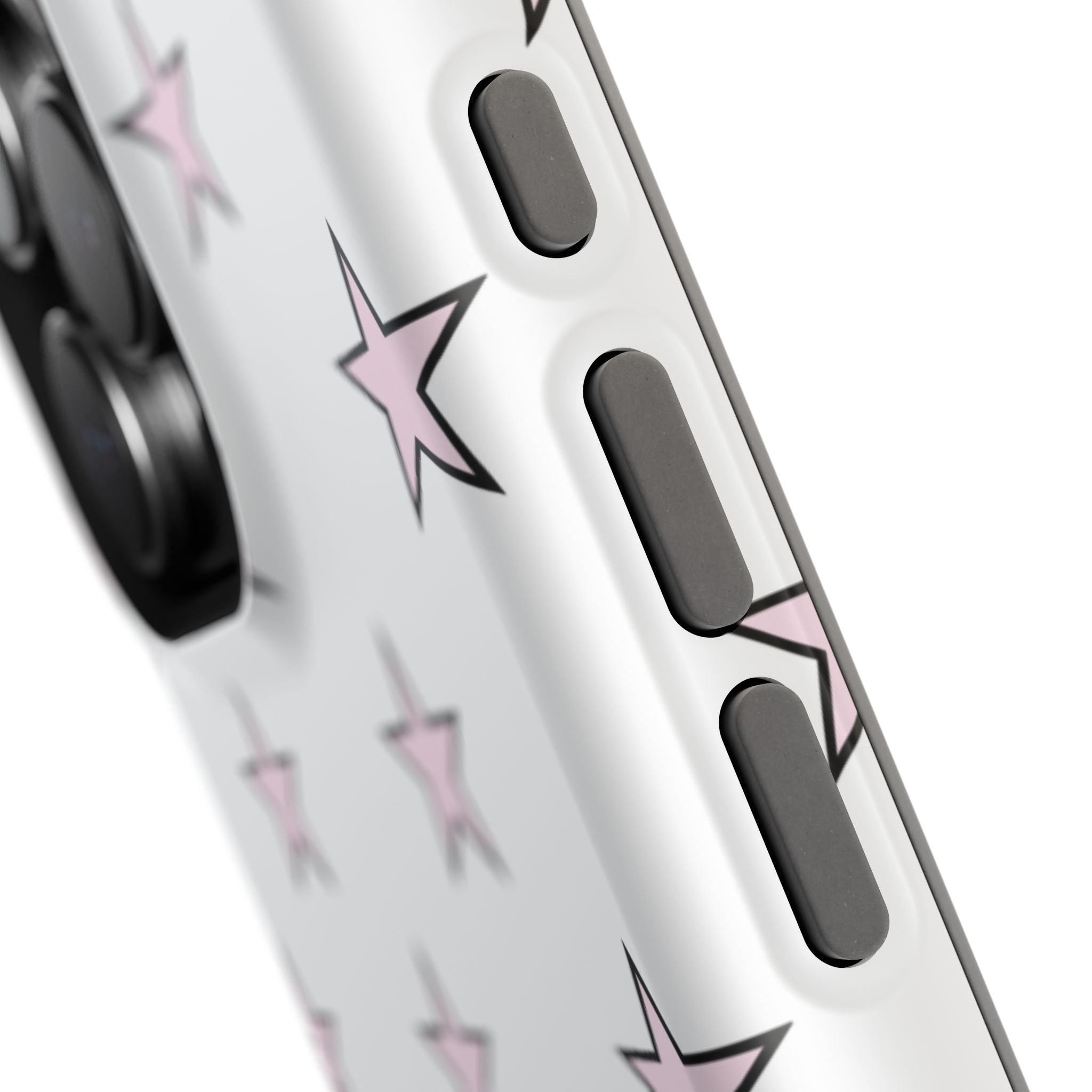 Pink and White Star Case