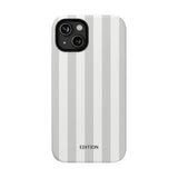 Grey Beach Stripe Case