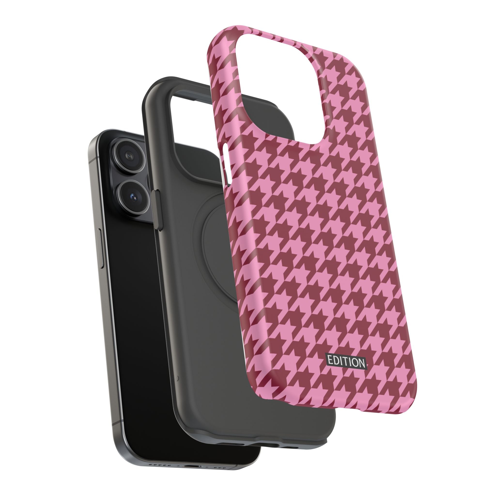Raspberry Sorbet Houndstooth Case