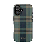 Green and Blue Plaid Case