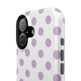 Purple and White Polka Dot Case