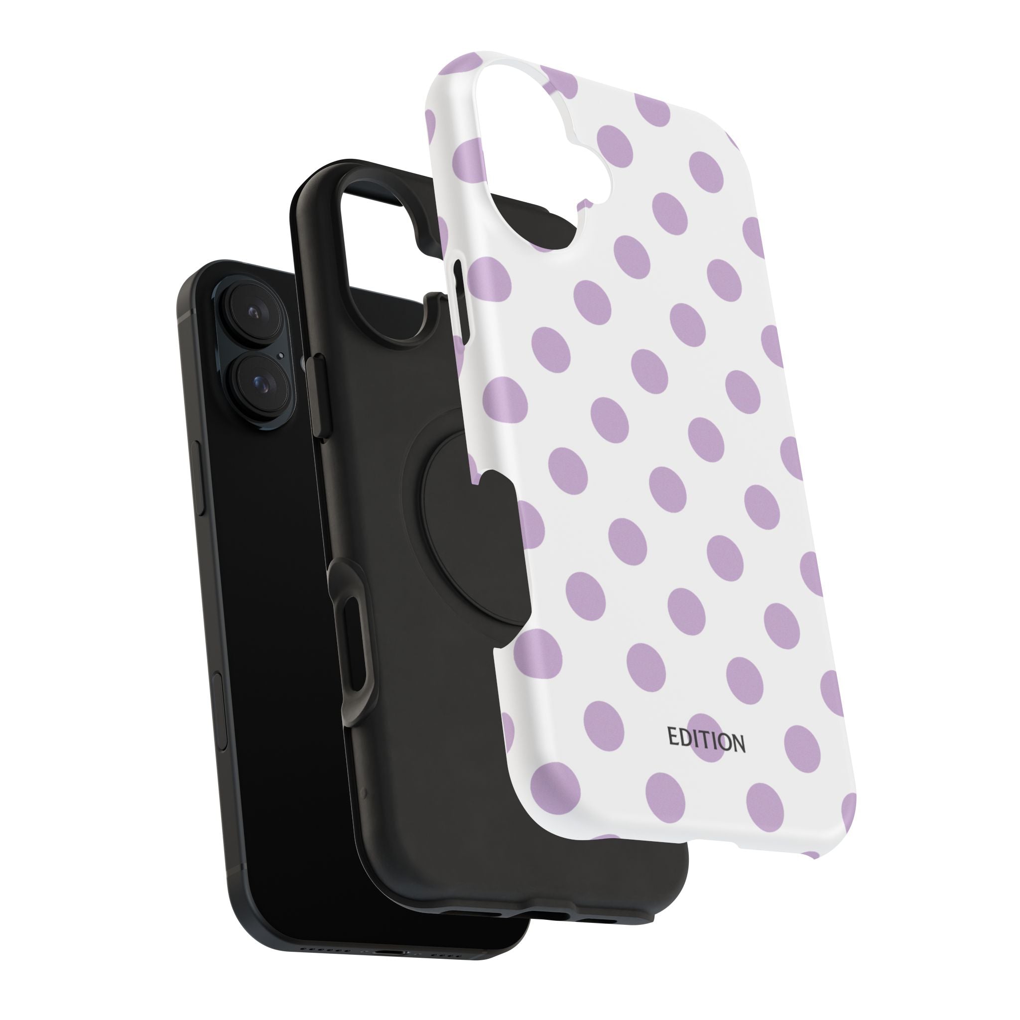 Purple and White Polka Dot Case