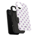 Purple and White Polka Dot Case