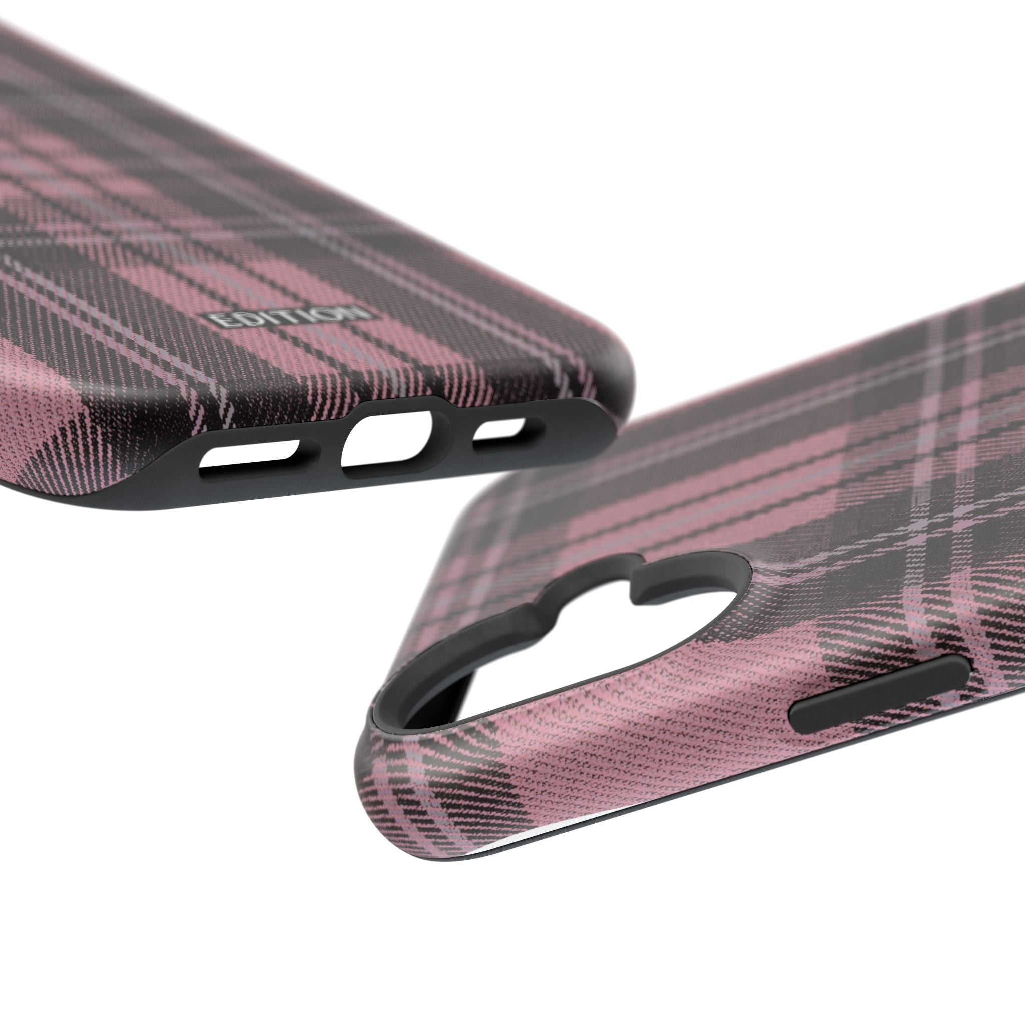 Light Pink and Black Plaid Case